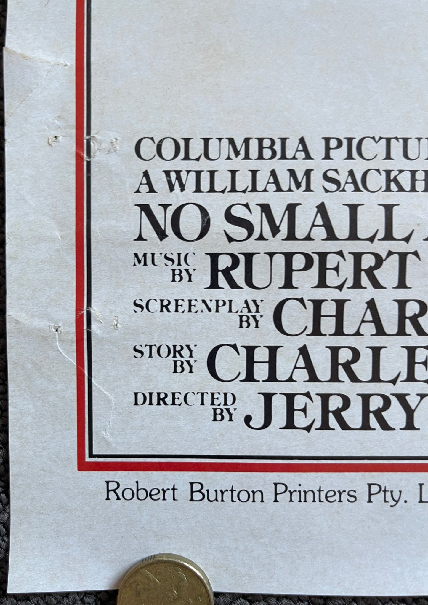 No Small Affair (1984) - Daybill