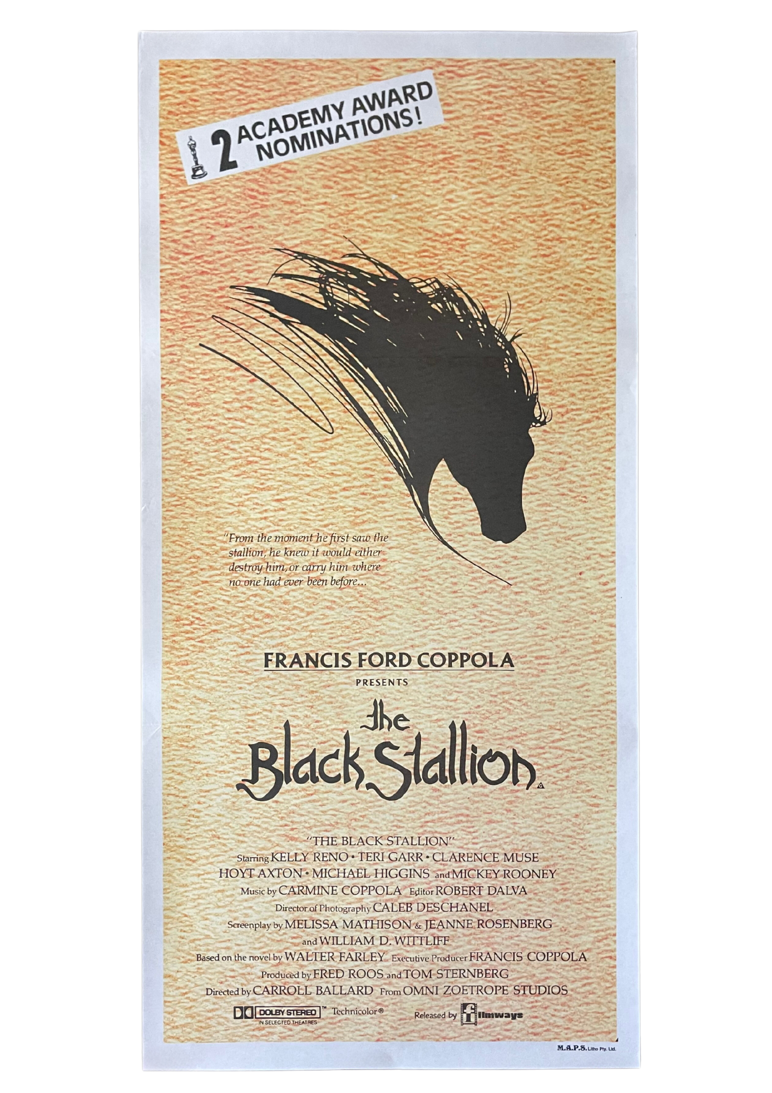 The Black Stallion (1979) - Daybill – Vintage Posters AU The Black Stallion (1979) - Daybill – Vintage Posters AU