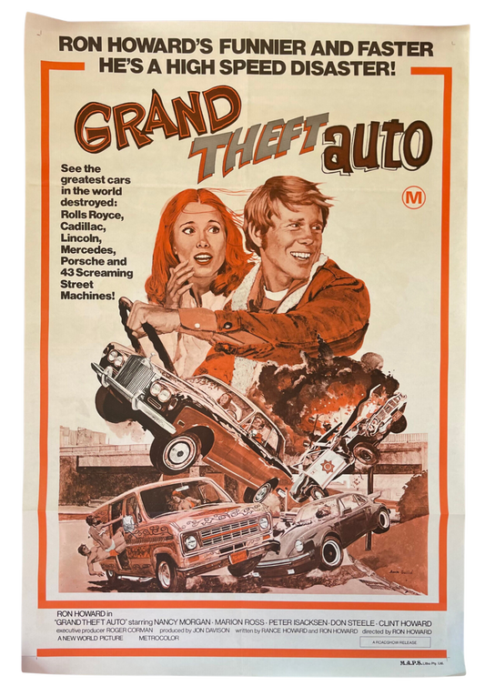 Grand Theft Auto (1977) Ron Howard - One Sheet