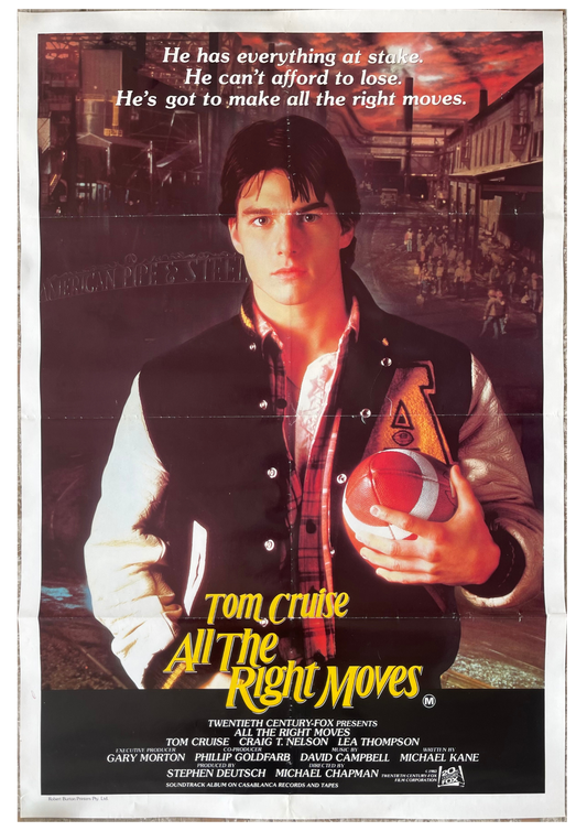All The Right Moves (1983) Tom Cruise - One Sheet