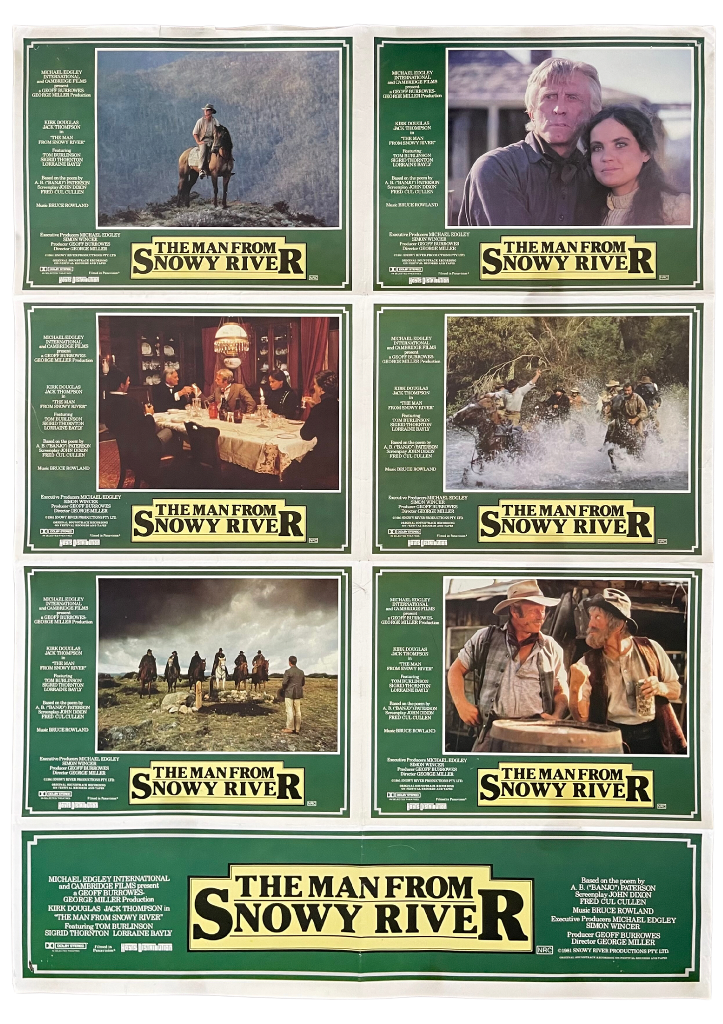 The Man From Snowy River- Lobby card Sheet