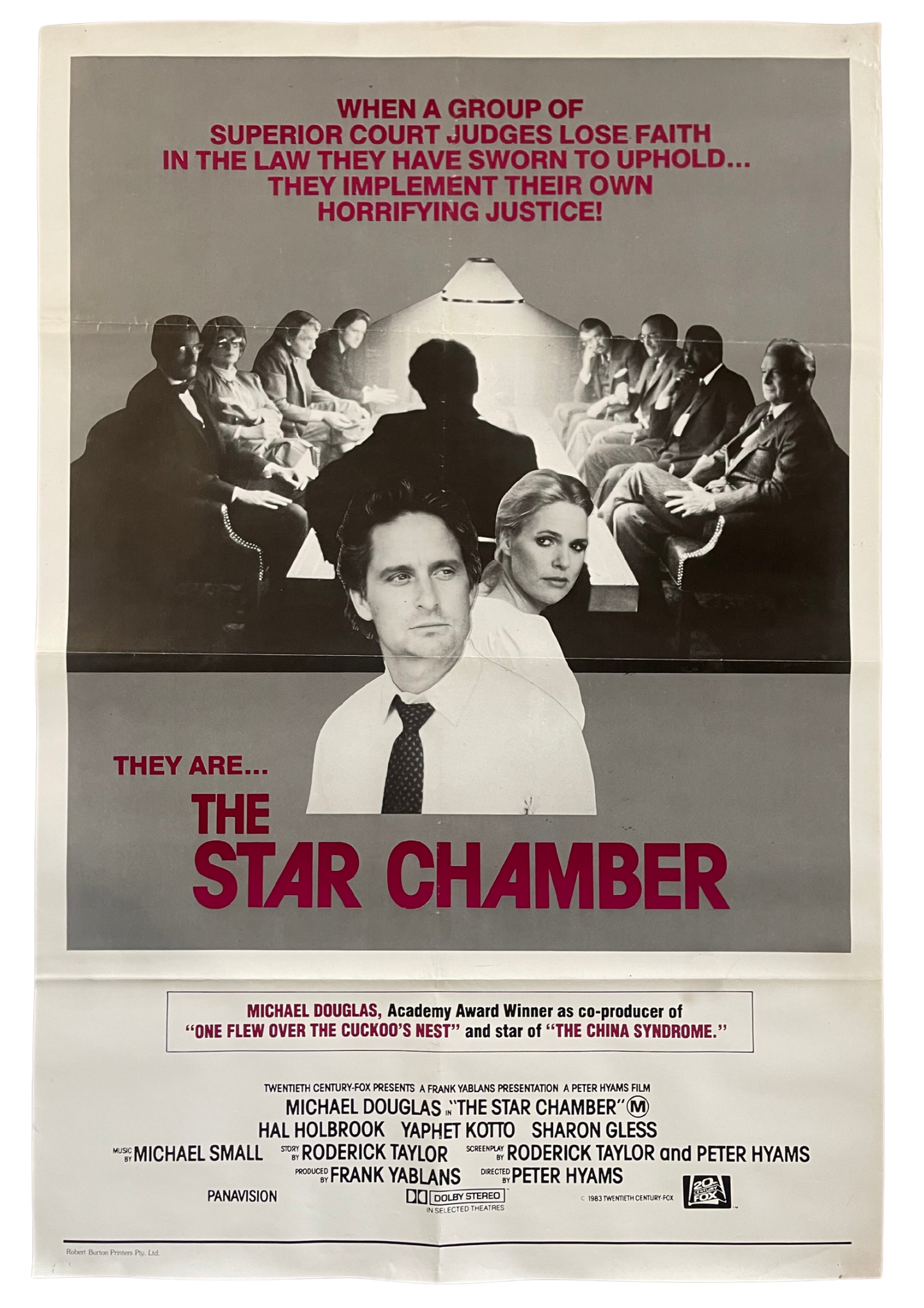 The Star Chamber (1983) - One Sheet