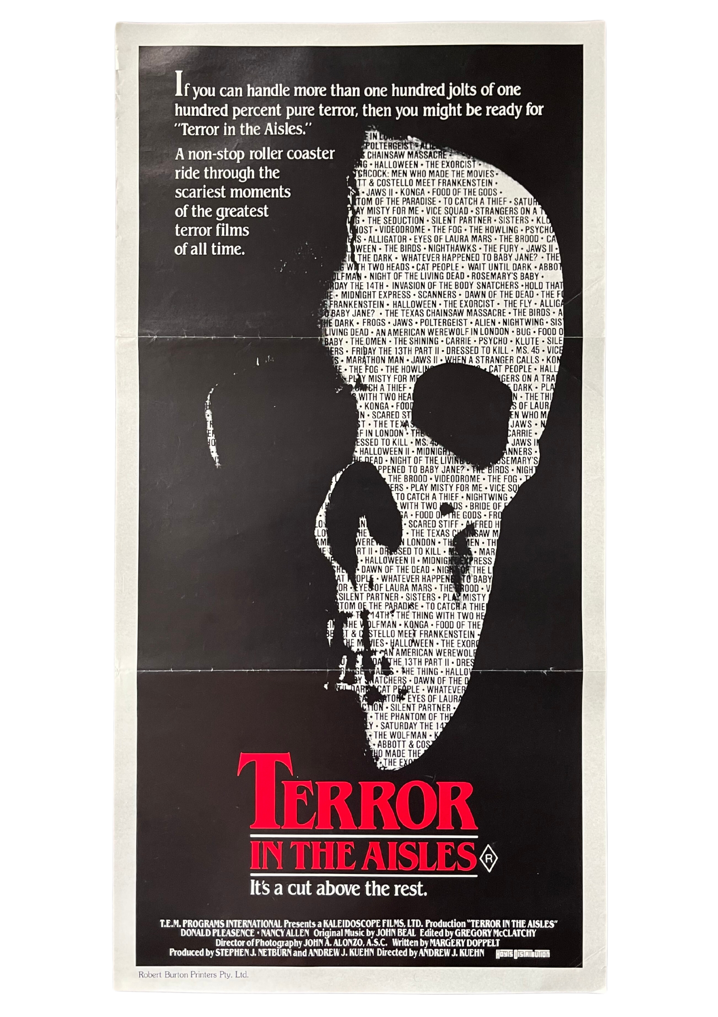 Terror In The Aisles (1984) - Daybill
