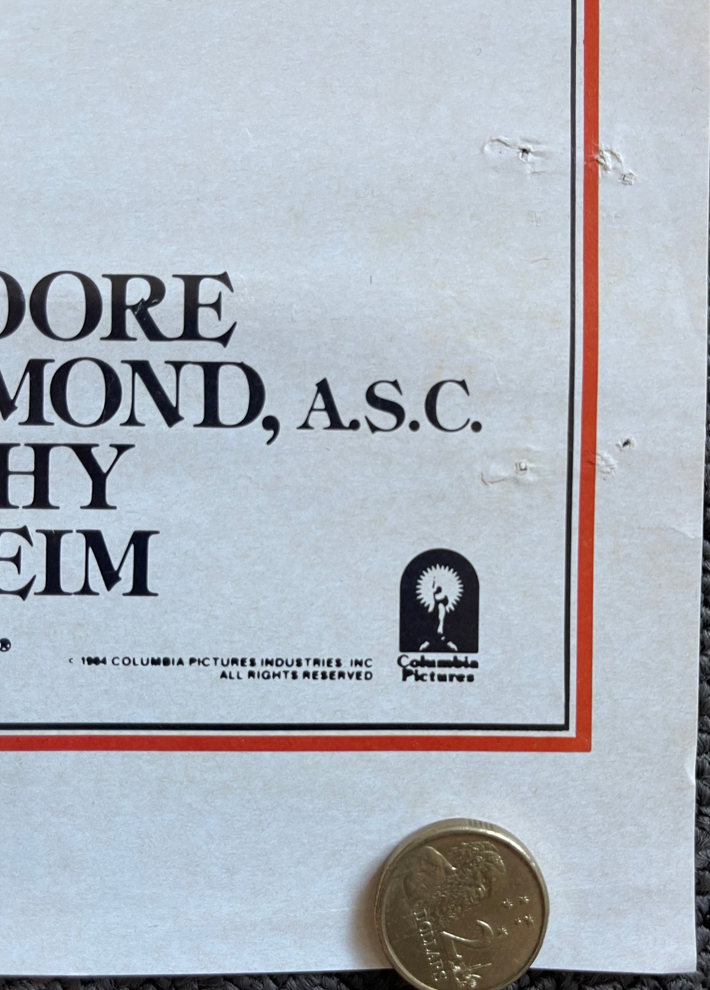 No Small Affair (1984) - Daybill