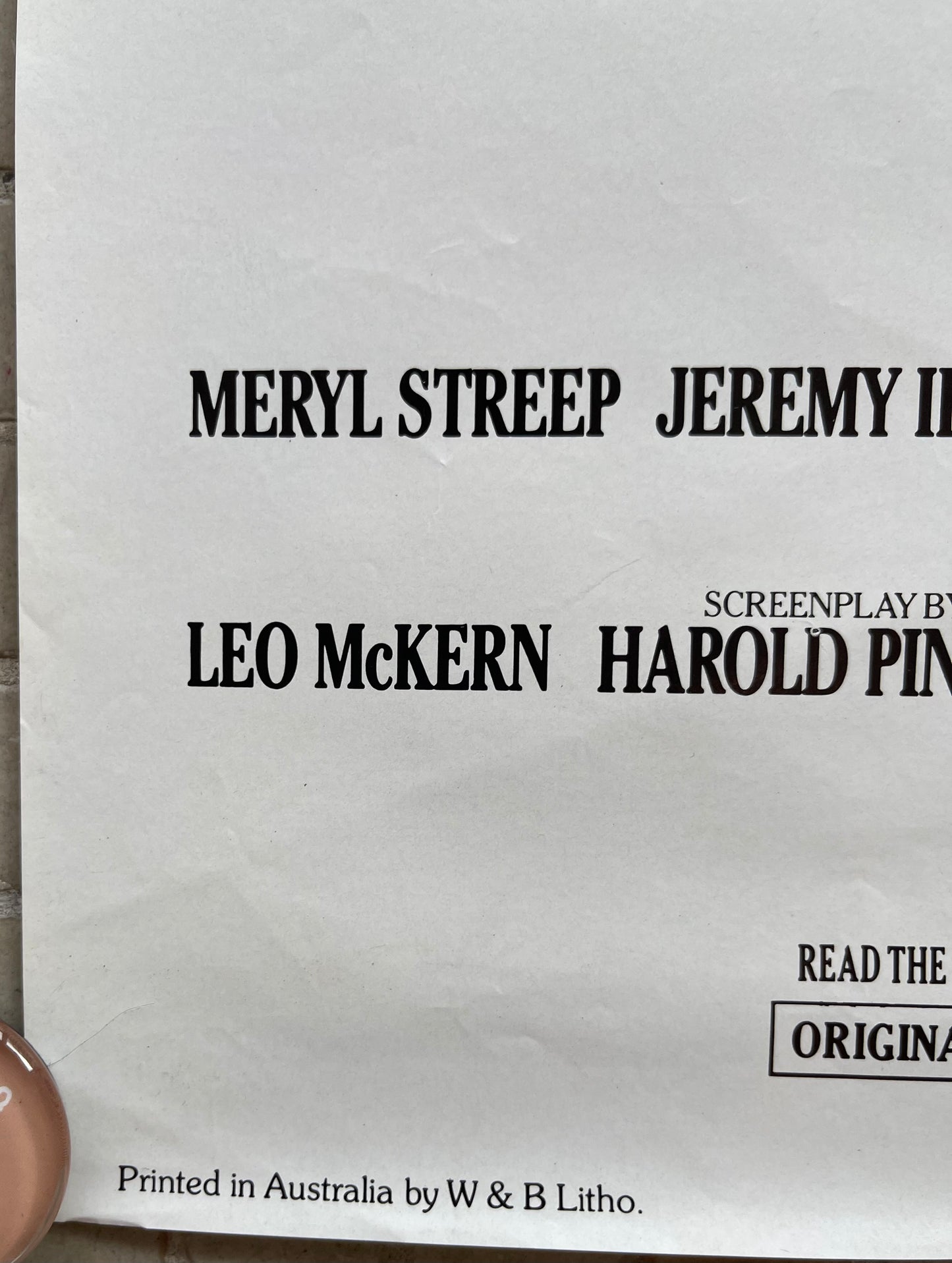 The French Lieutenant's Woman - Meryl Streep (1981)-  Daybill