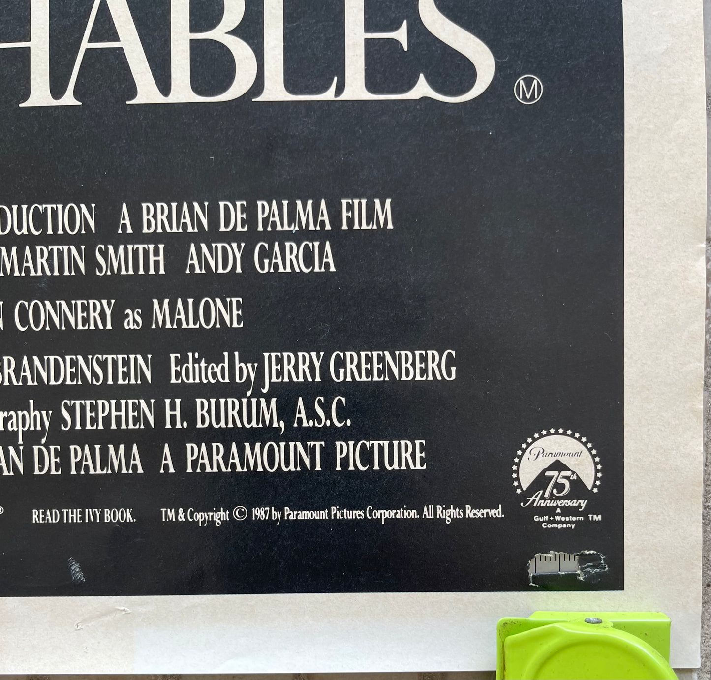 The Untouchables (1987) - Daybill