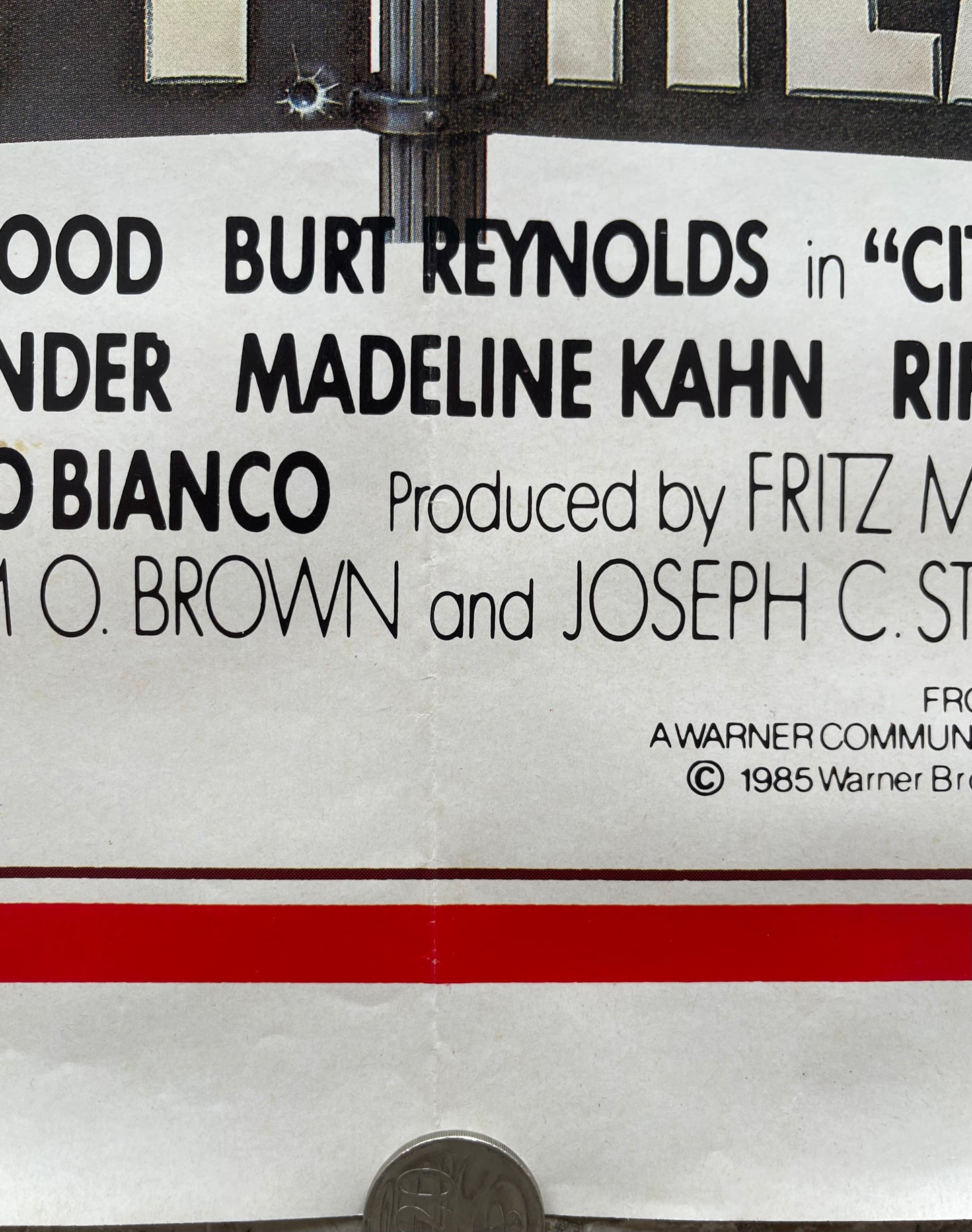 City Heat (1981) Clint Eastwood Burt Reynolds - One Sheet