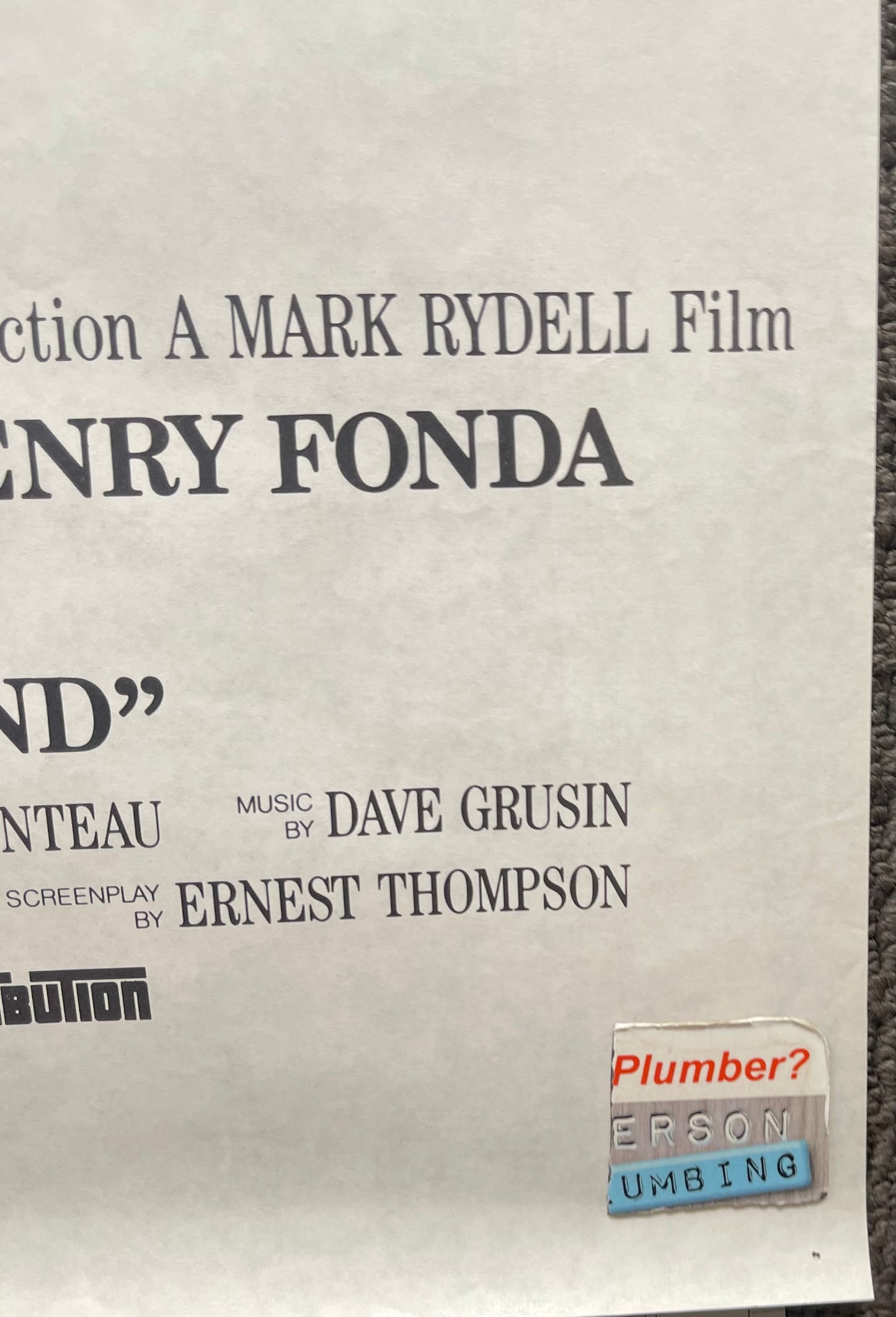 On Golden Pond (1982) - Daybill