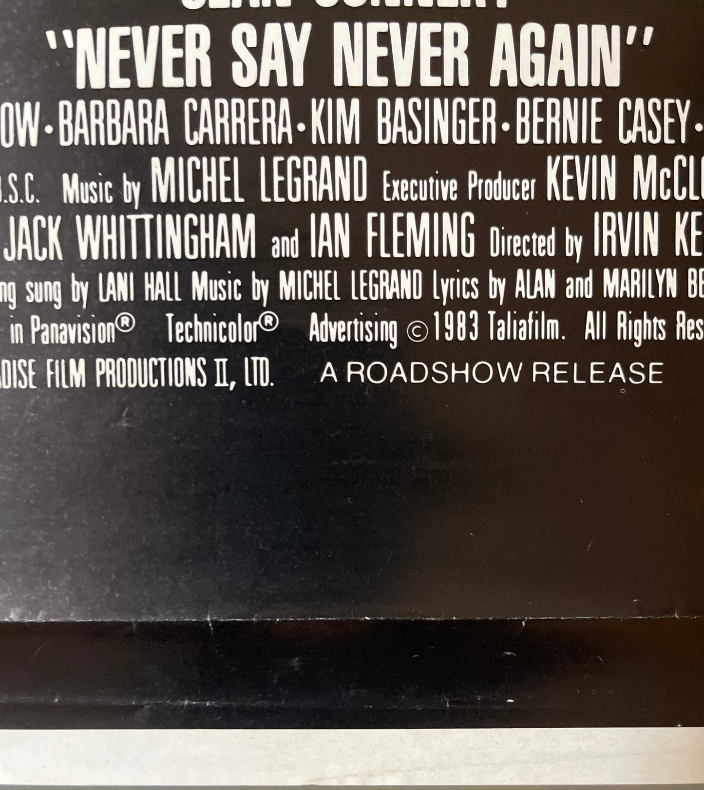 James Bond - Never Say Never Again - Sean Connery (1983) - Daybill