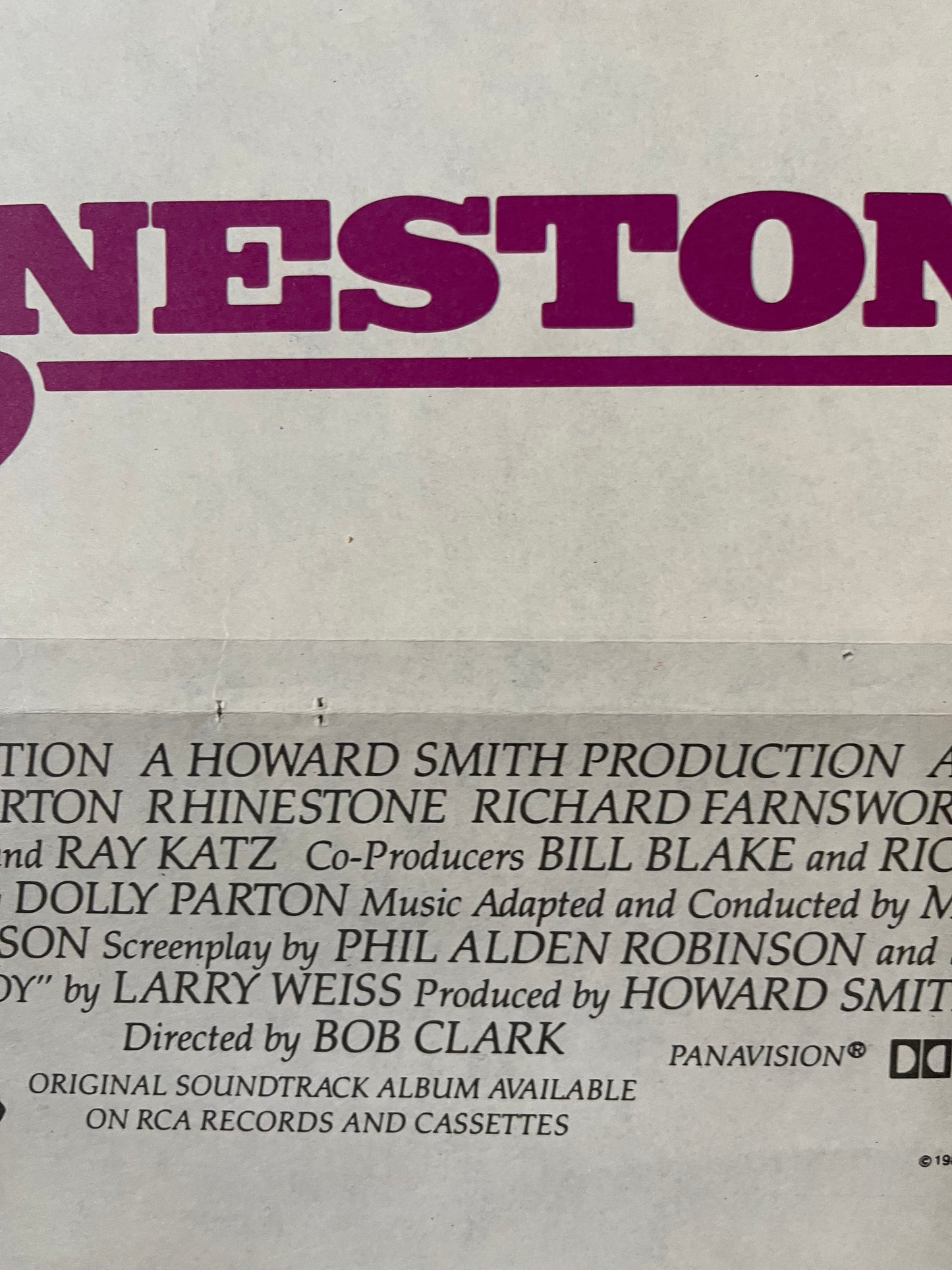 Rhinestone (1984) Sylvester Stallone Dolly Parton - Daybill