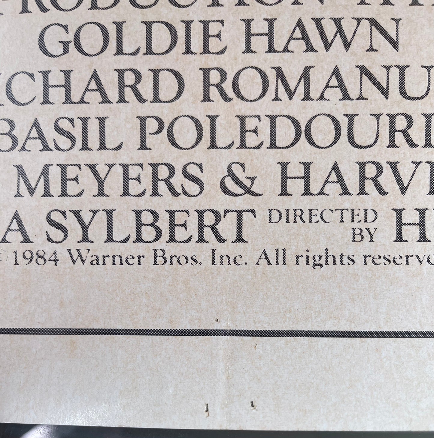 Protocol - Goldie Hawn (1984) - One Sheet