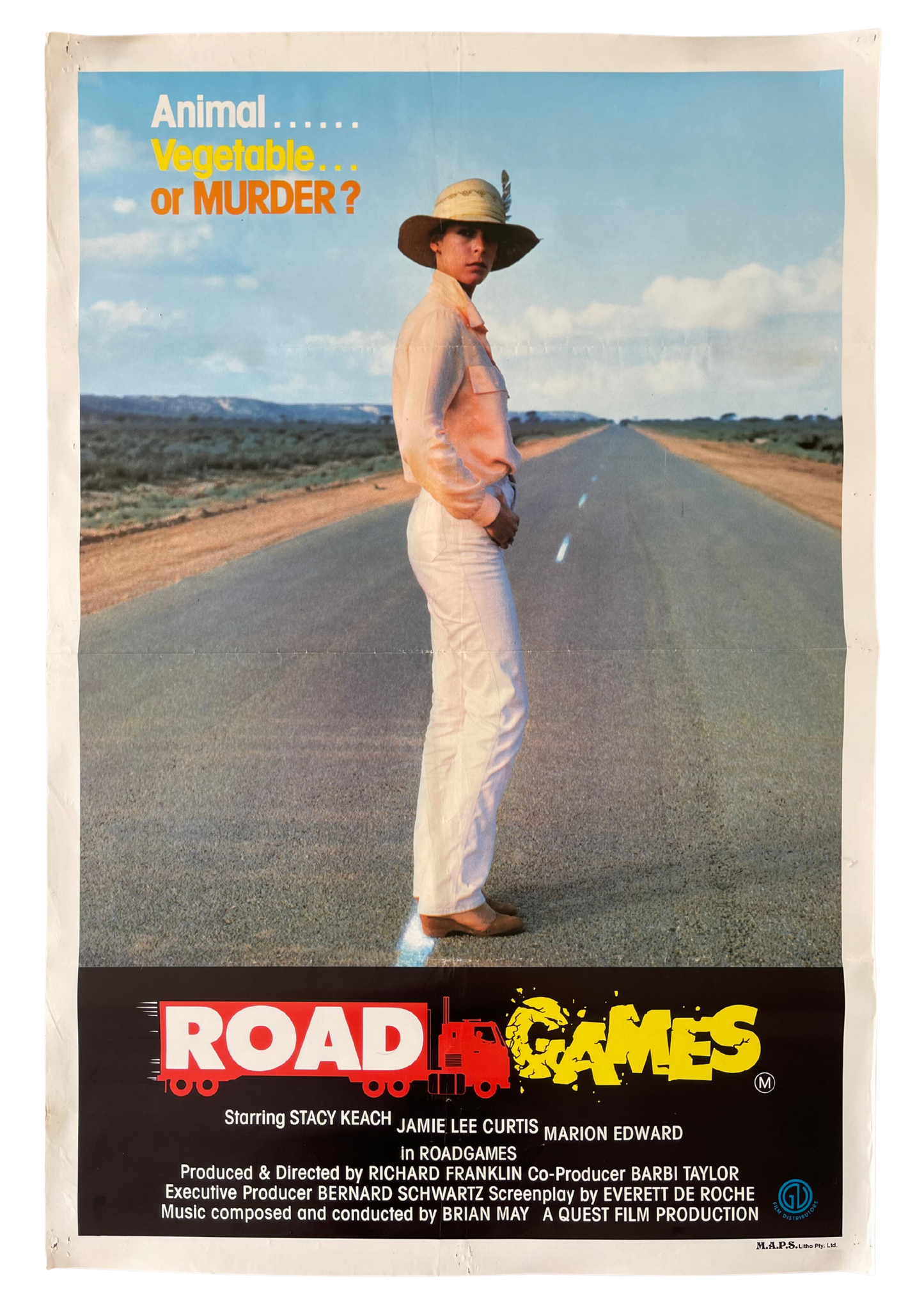 Road Games (1981) - One Sheet