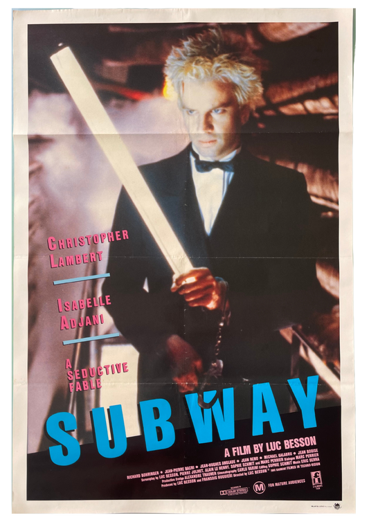 Subway (1985) Christopher Lambert - One Sheet