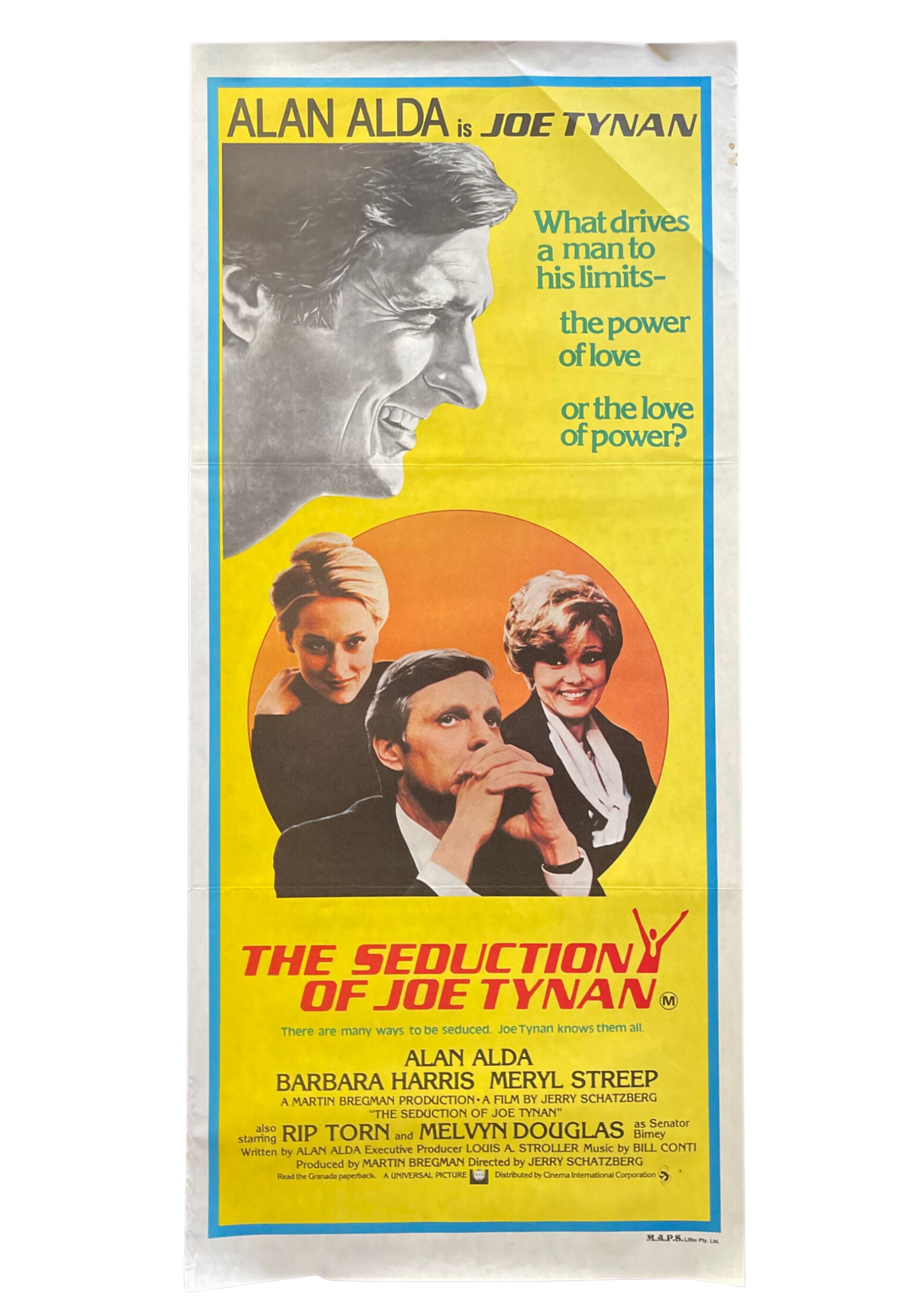 The Seduction Of Joe Tynan (1979) Alan Alda Meryl Streep - Daybill