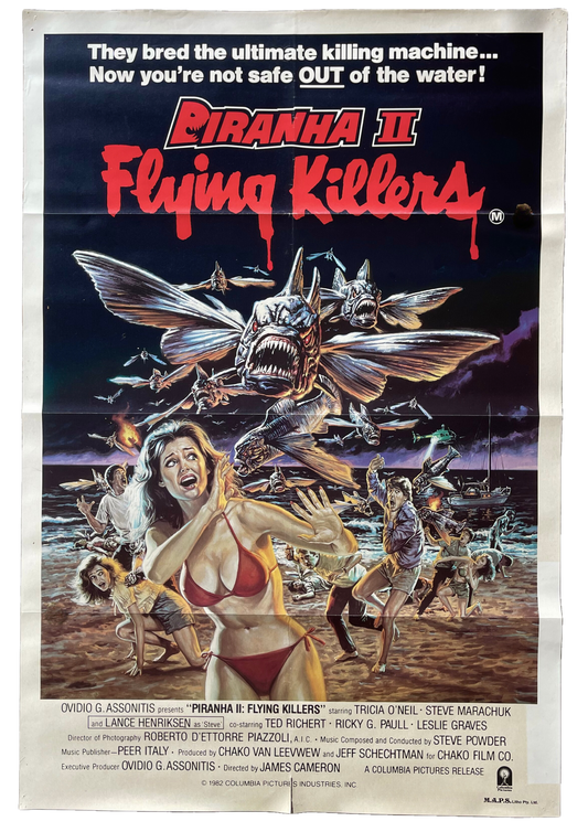 Piranha II: Flying Killers (1982)- One Sheet