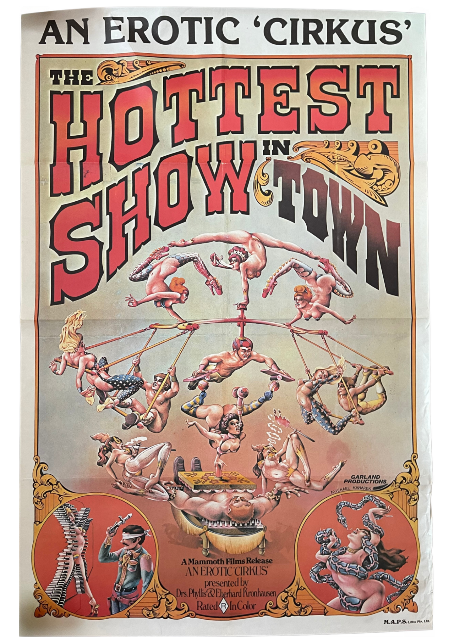 An Erotic 'Cirkus' The Hottest Show in Town (1974) - One Sheet