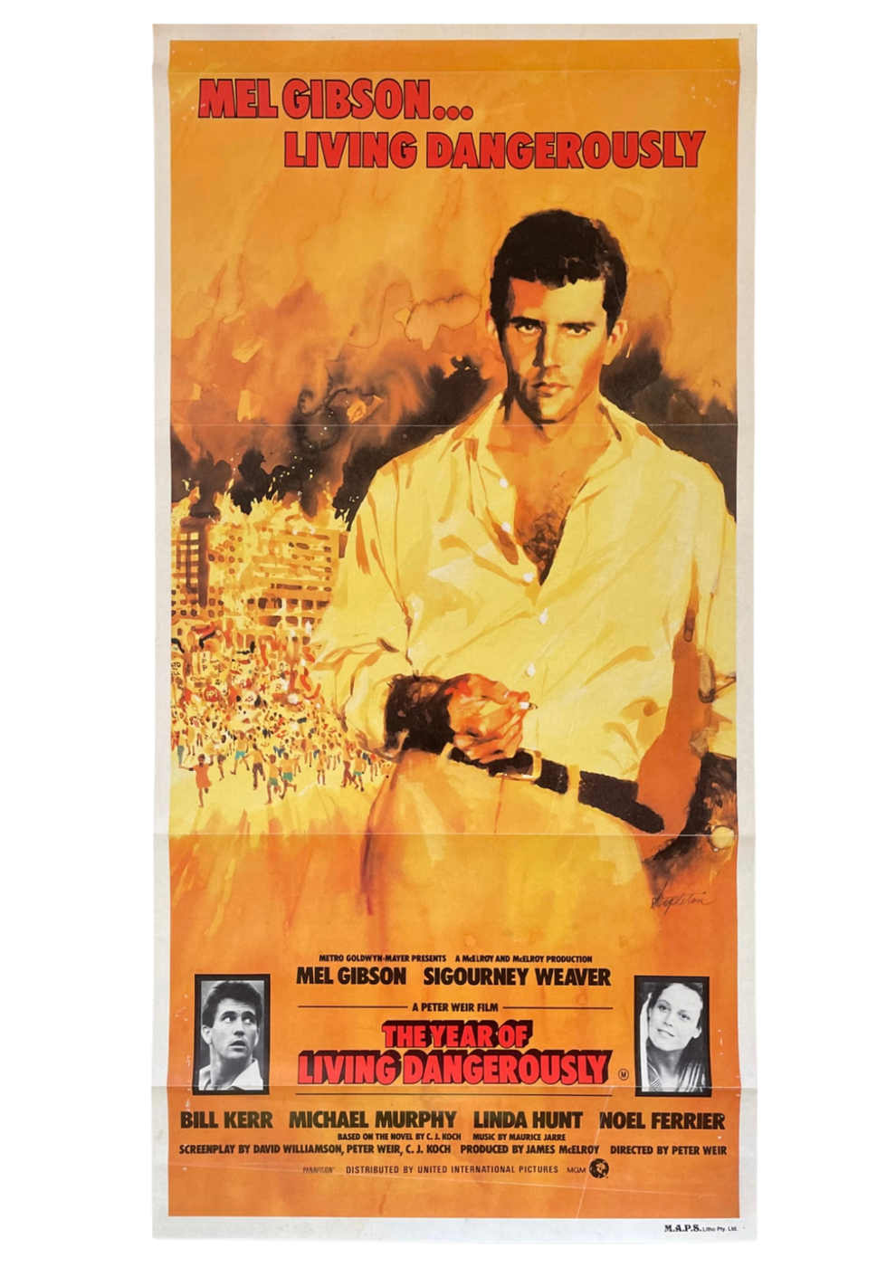 The Year of Living Dangerously (1982) Mel Gibson - Daybill – Vintage ...