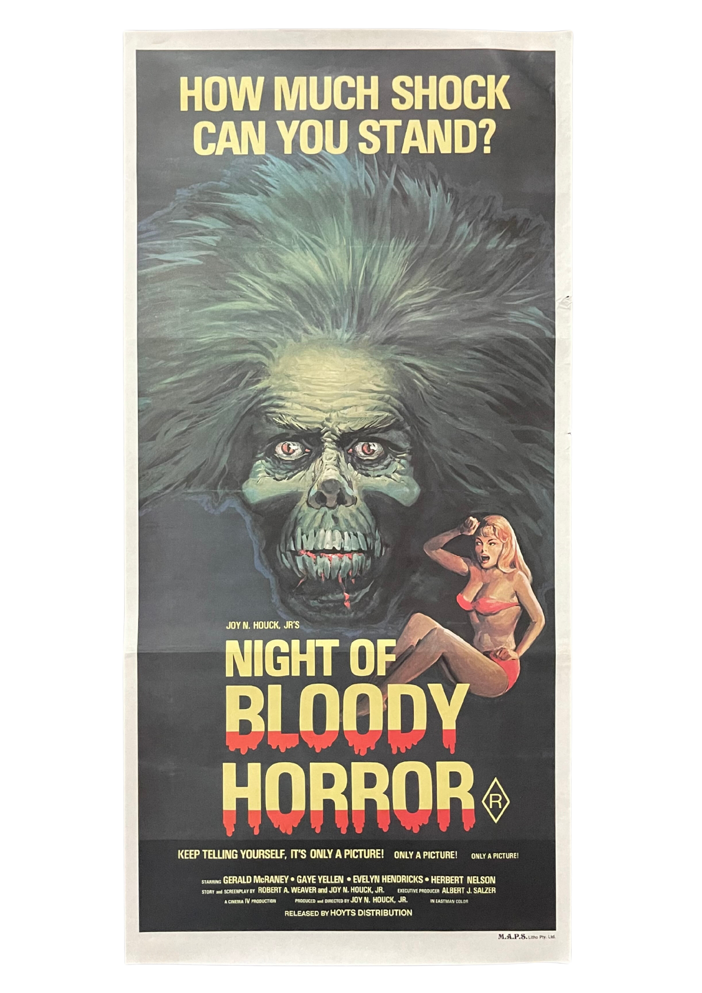 Night Of Bloody Horror (1969) - Daybill