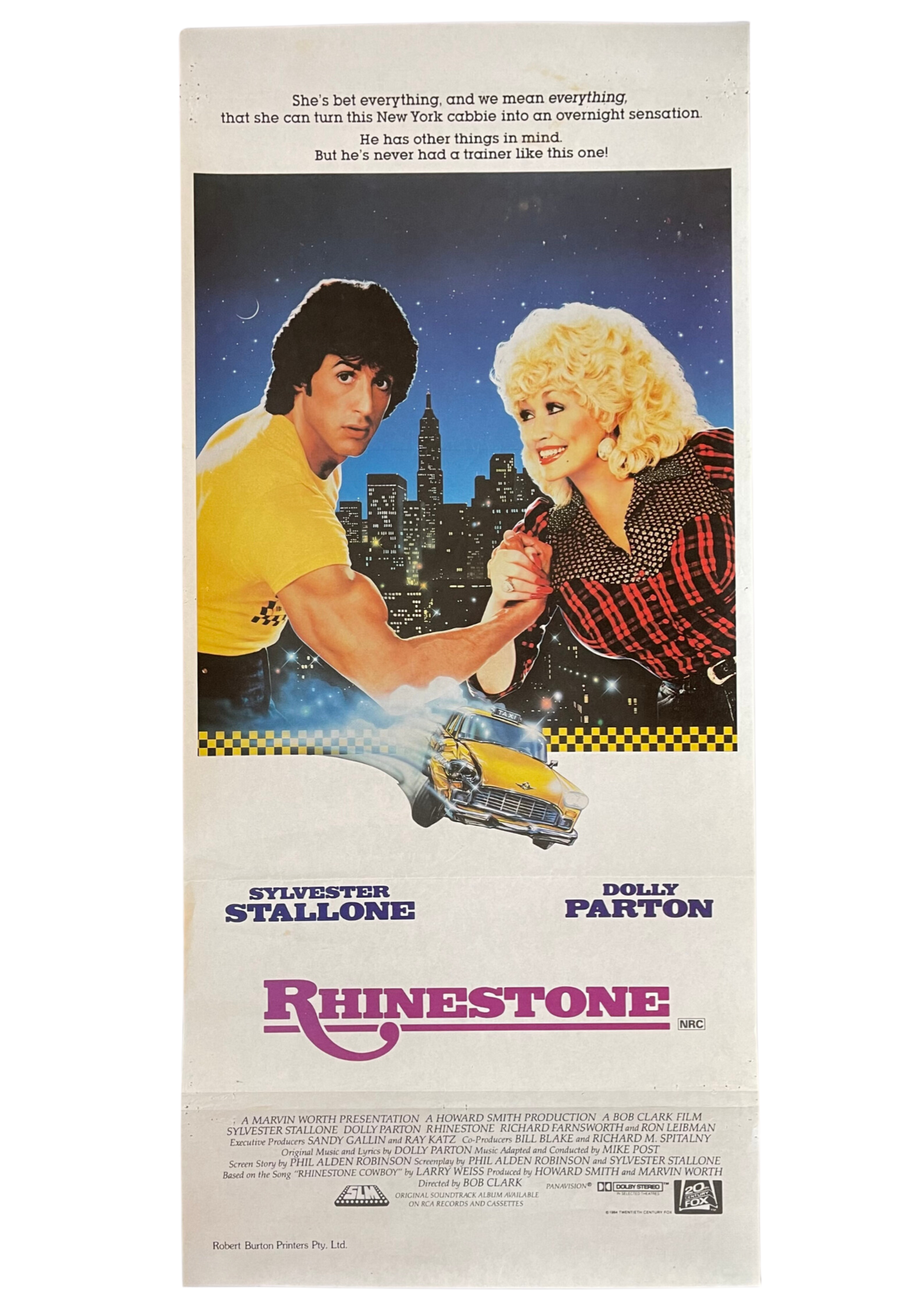 Rhinestone (1984) Sylvester Stallone Dolly Parton - Daybill