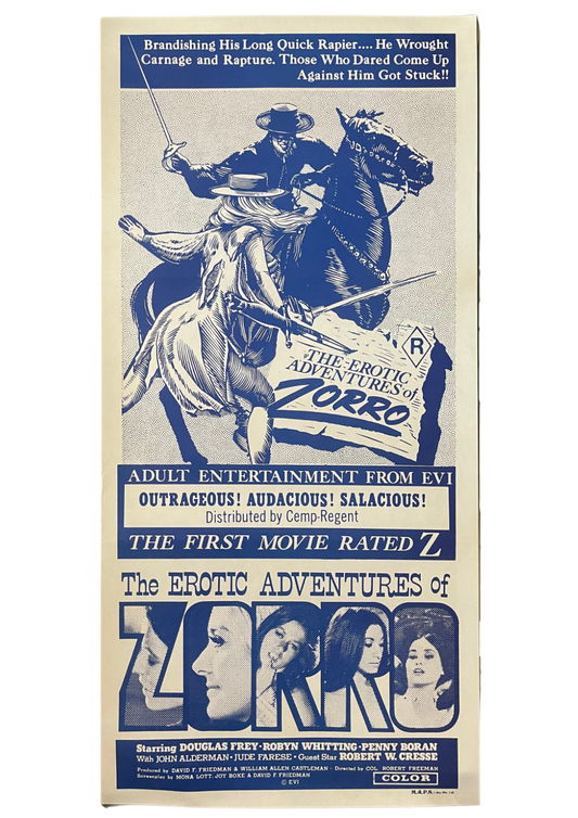 The Erotic Adventures of Zorro (1972) - Daybill