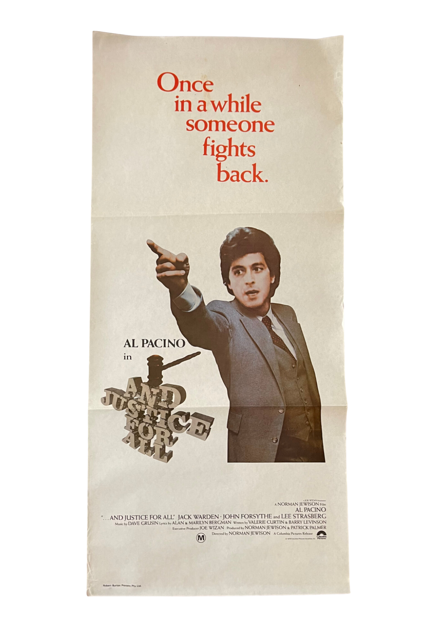 And Justice for All (1979) Al Pacino - Daybill