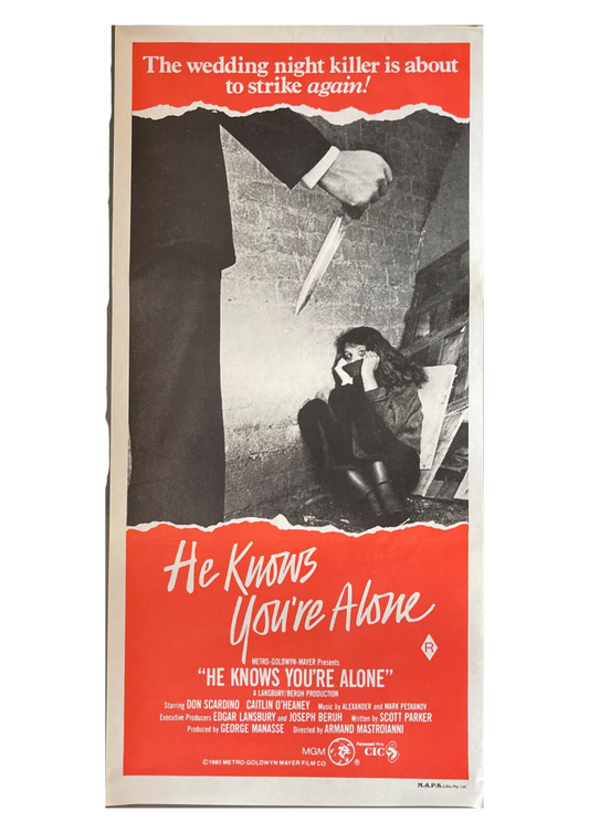 He Knows You're Alone (1980) - Daybill