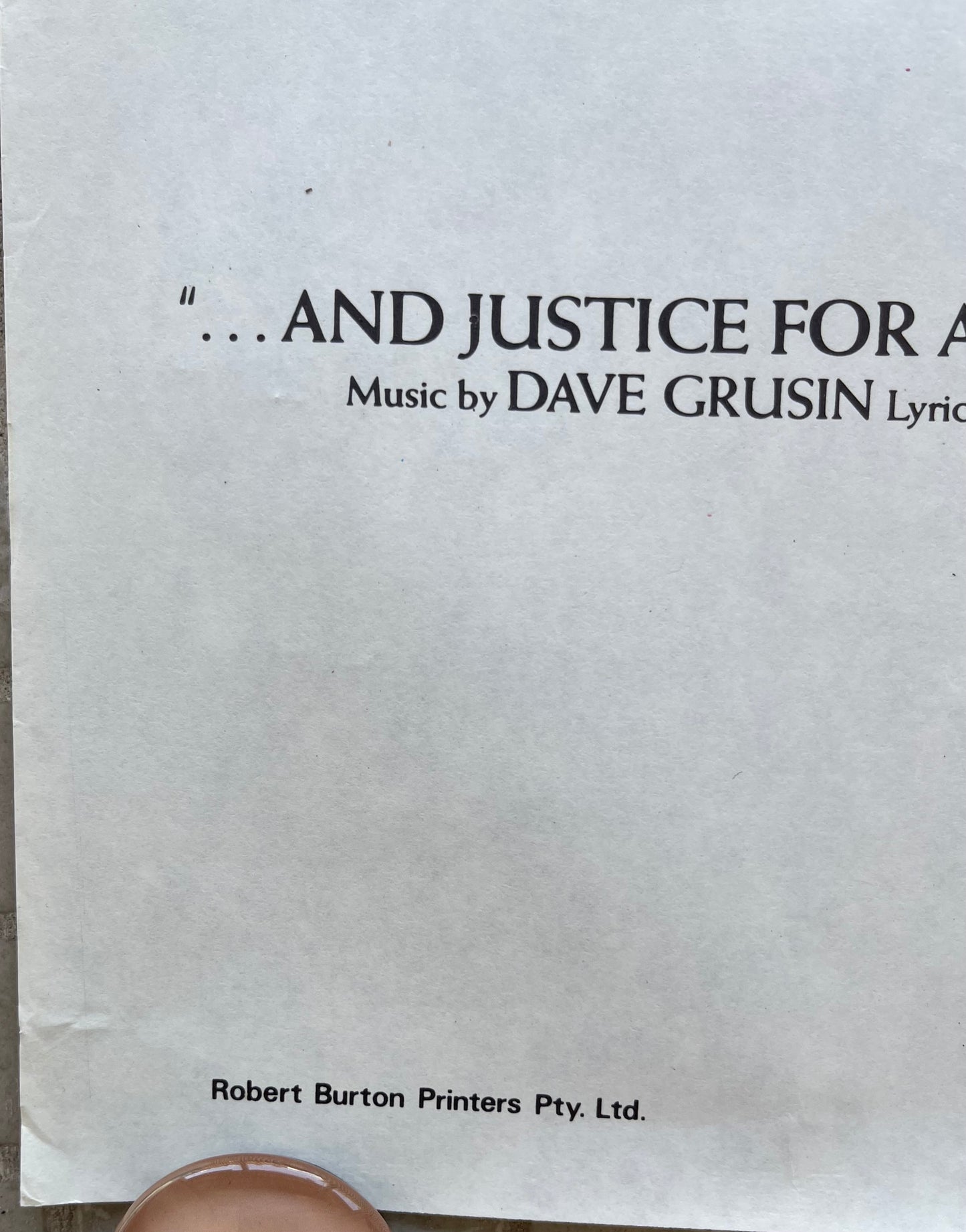 And Justice for All (1979) Al Pacino - Daybill